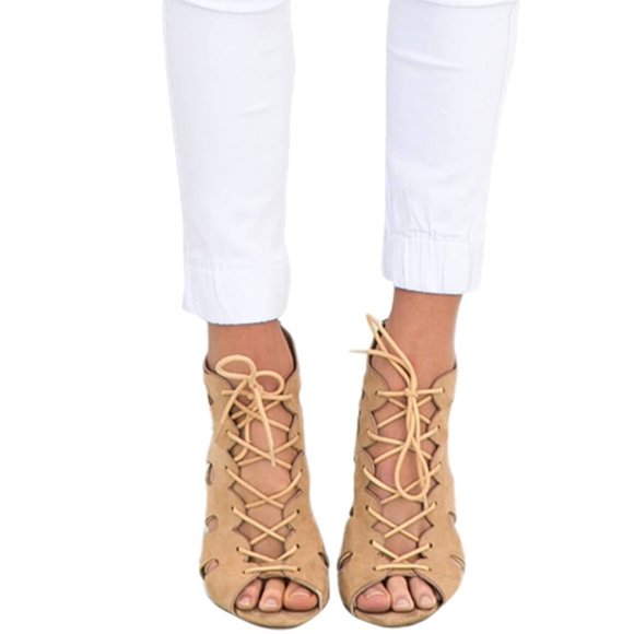 *SALE* White Drawstring Cargo Skinny Jeans - Picture 2 of 5